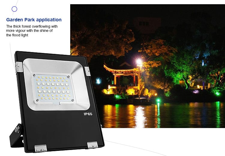 garden park application outdoor LED smart RGB+CCT floodlight Mi-Light lighting