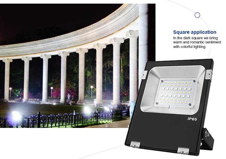 square application outdoor LED smart RGB+CCT floodlight MiLight