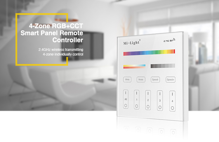 4-zone RGBCCT smart panel remote controller mains operated 2.4GHz worth to try