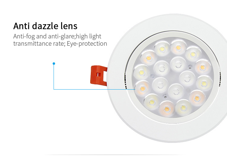 Mi-Light 9W RGB+CCT LED ceiling spotlight FUT062 anti dazzle lens glare eye protection flicker free
