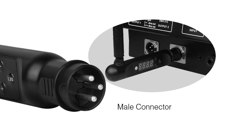 3 pin male connector DMX transmitter console system