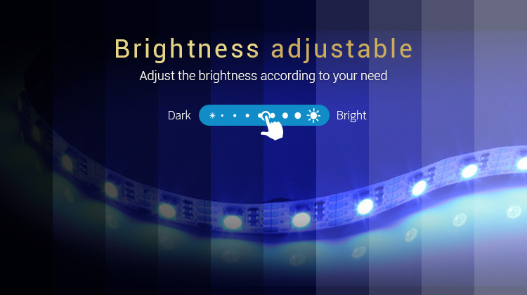 brightness adjustable adjust the brightness according to your needs RGB + CCT strip light