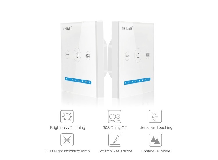 Mi-Light smart panel controller brightness P1 product features wall panel