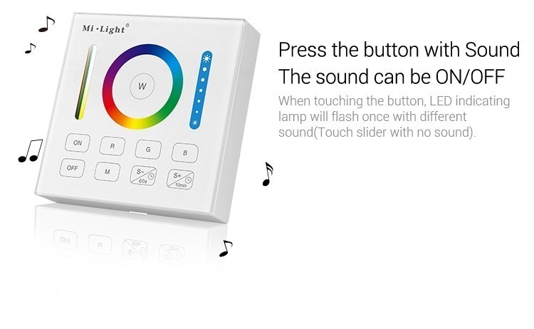 press the button with sound the sound can be switched ON and OFF