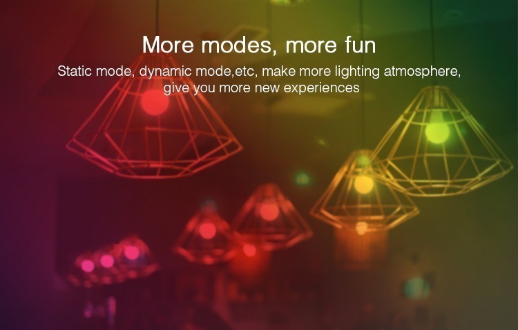 More modes more fun smart LED RGB+CCT remote controlled bulb