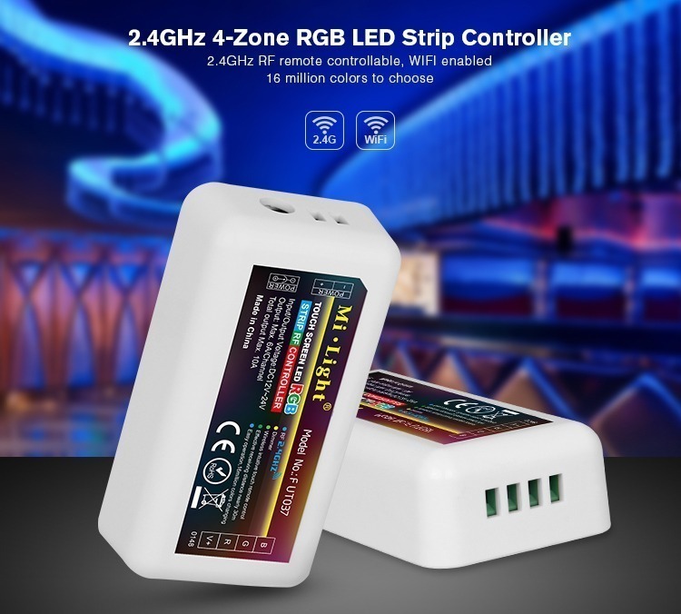 2.4GHz 4-zone RGB LED strip controller receiver by Mi-Light