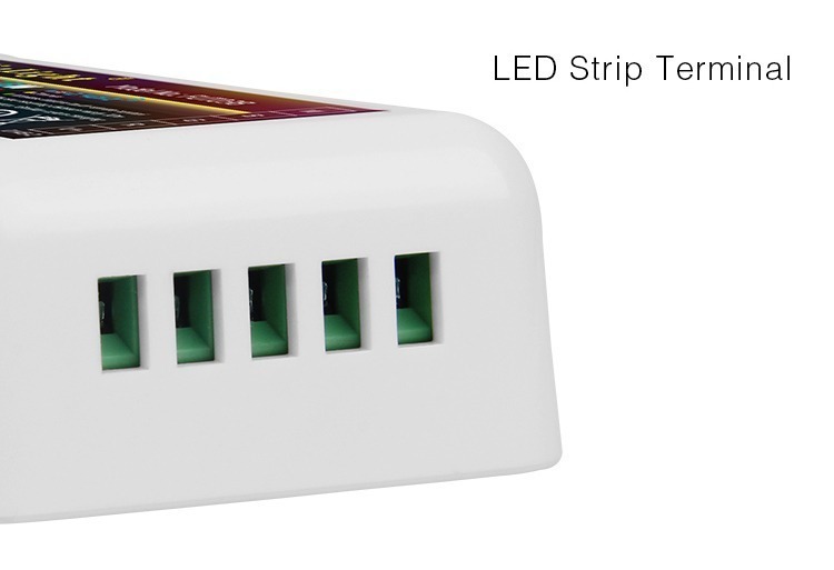 Mi-Light 2.4GHz 4-zone RGBW LED strip controller FUT038 LED strip connection terminals