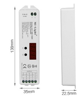 Mi-Light 4 in 1 smart LED controller LS1 product size dimensions technical picture