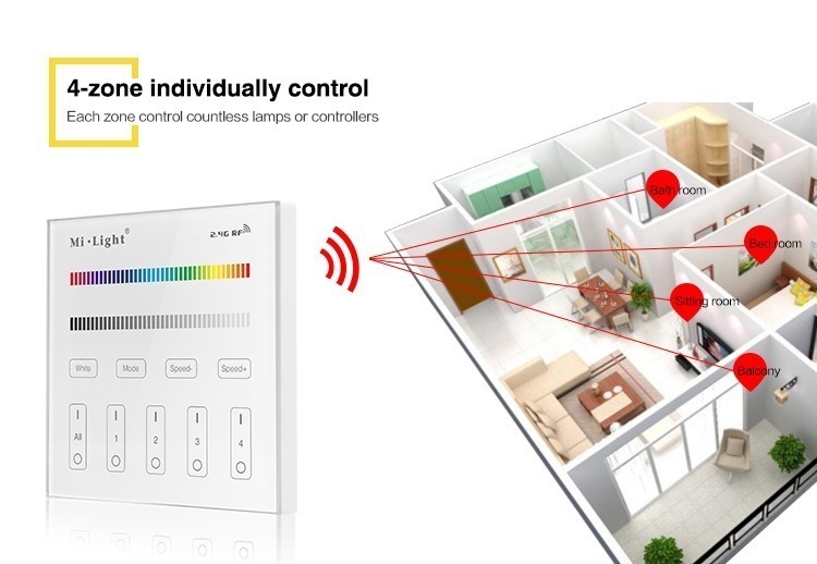 4-zone control your lights at home in the room living room