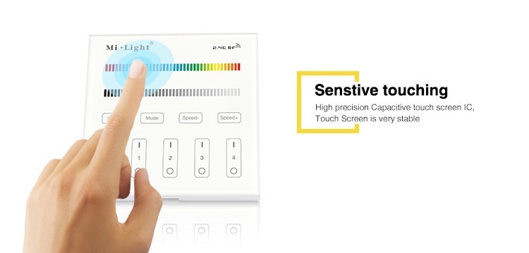 sensitive touching high precision touch screen IC T3 RGB RGBW wall panel
