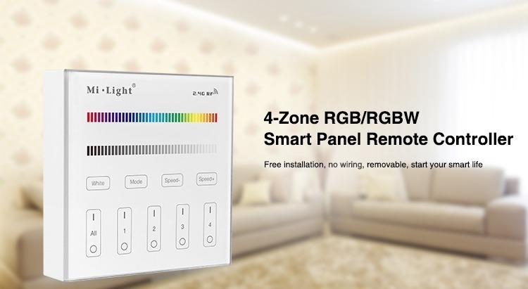 4-zone RGB RGBW smart panel remote controller milight