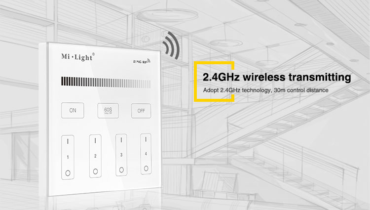 2.4GHz wireless transmitting 30m distance control milight limitless buls