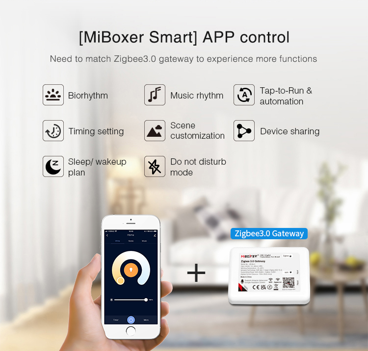 MiBoxer dual white LED controller (Zigbee 3.0) FUT035Z all functions timing all modes 
