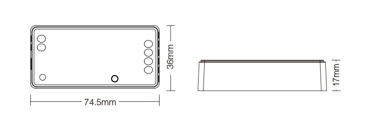 MiBoxer dual white LED controller (Zigbee 3.0) FUT035Z  measurements 12V/24V CCT LED. strip controller powerful