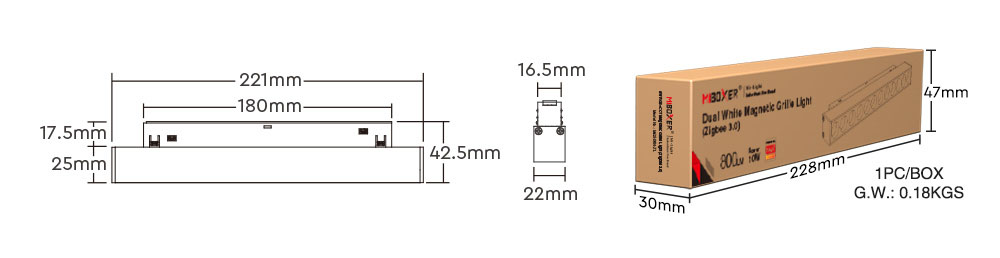 buy 10W CCT Magnetic Grille Light in United Kingdom