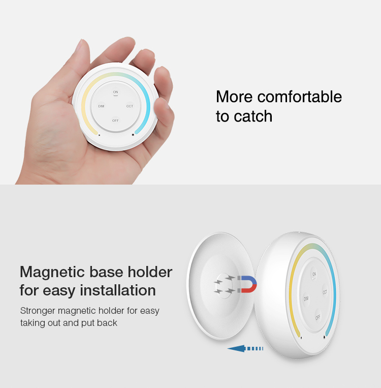 MiBoxer FUT035SA dual white controller kit remote in action