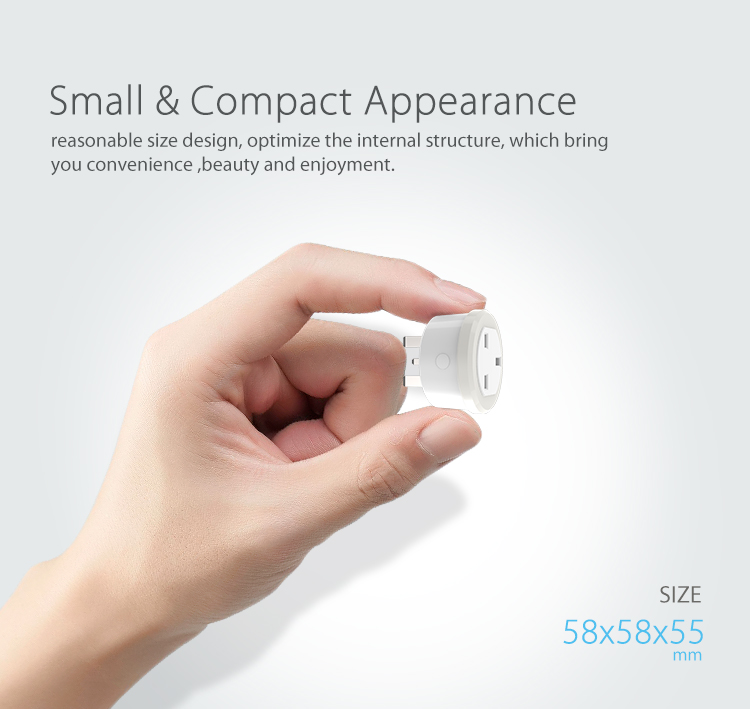 NEO WiFi smart UK power plug small and compact appearance optimize internal structure design