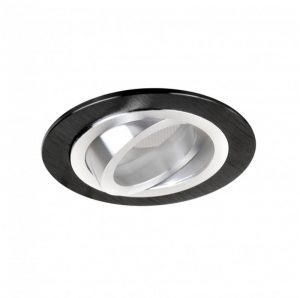 DESIGN LIGHT recessed round adjustable downlight fixture BRAVA black