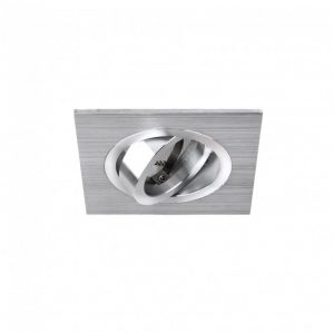 DESIGN LIGHT square adjustable downlight COSTA brushed steel