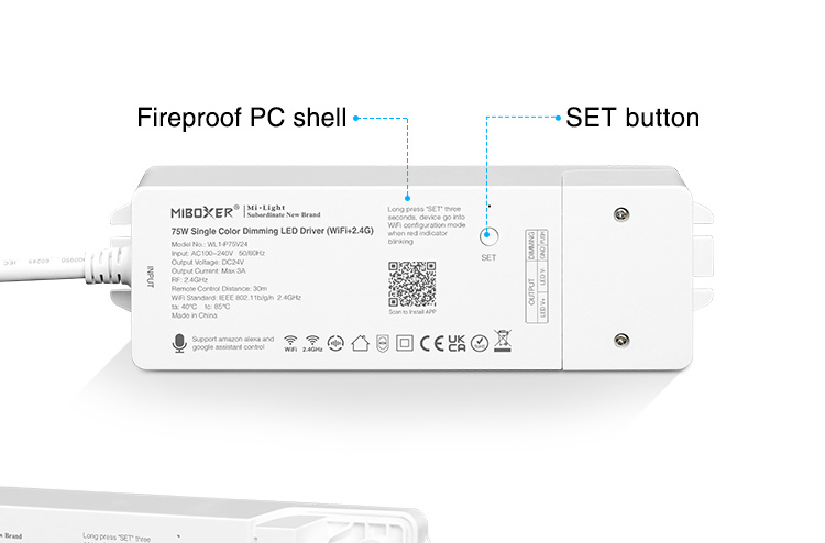 fireproof PC shell Set button LED strip controller