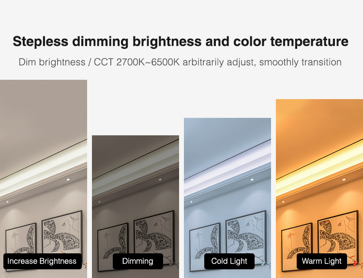 easy control of brightness saturation and colour for LED tapes