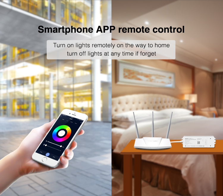 smart LED strip controller compatible with iOS and Android devices