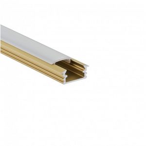 Recessed aluminium profile P1 gold