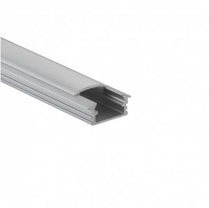 Recessed anodised aluminium profile P1 silver