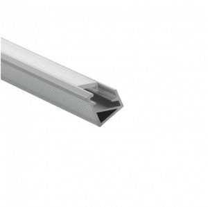 Corner anodised aluminium profile TRI-LINE MINI silver