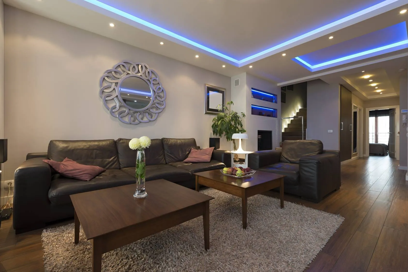 LED lights in living room ceiling lighting