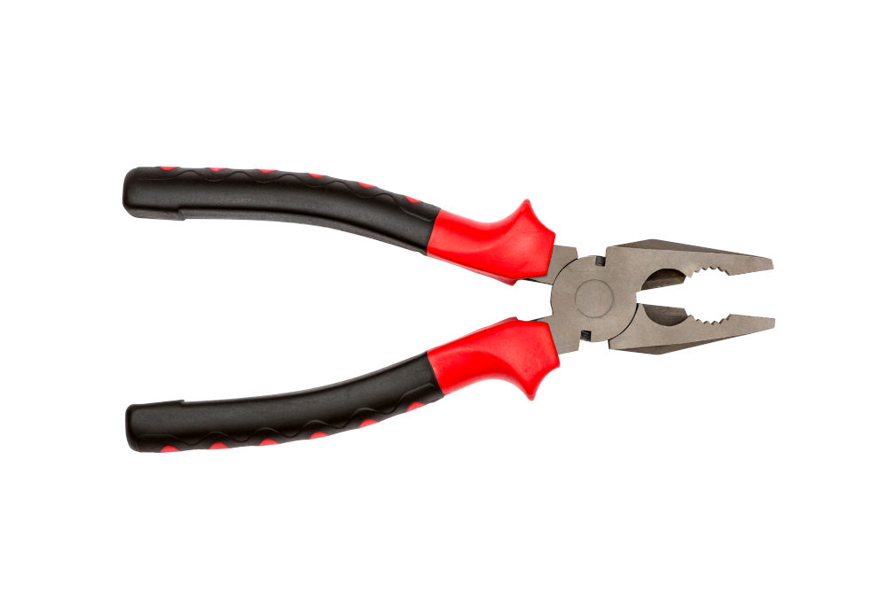 Pliers red and black for electrical work