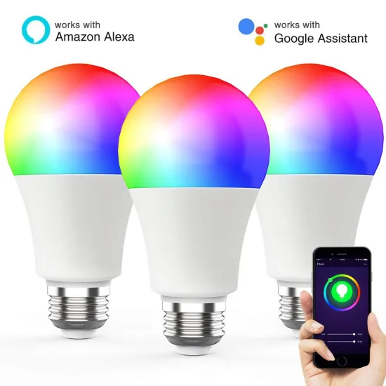 Customisable colours with voice-controlled light bulbs