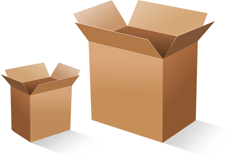 Shipping cardboard boxes small and large sizes Parcel Force myHermes Royal Mail Fragile