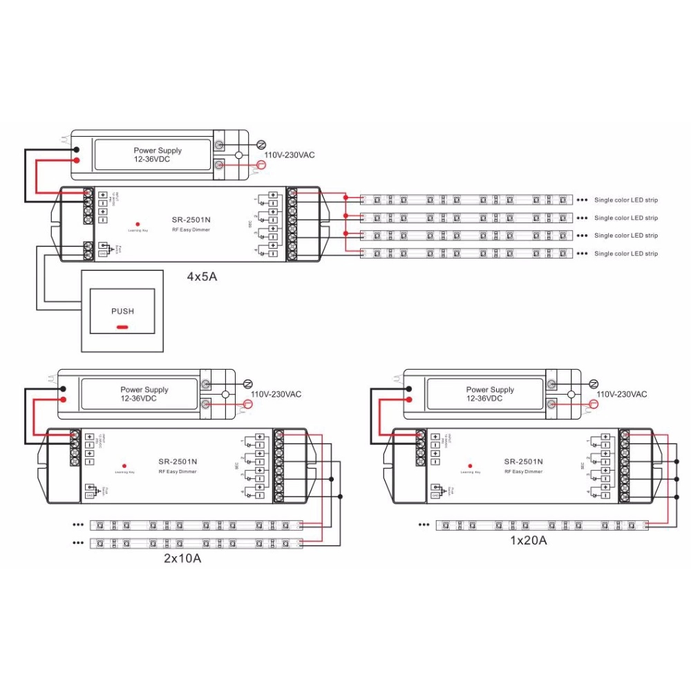 Single Zone RF Wireless LED Dimmer SR-2828 Future House Store