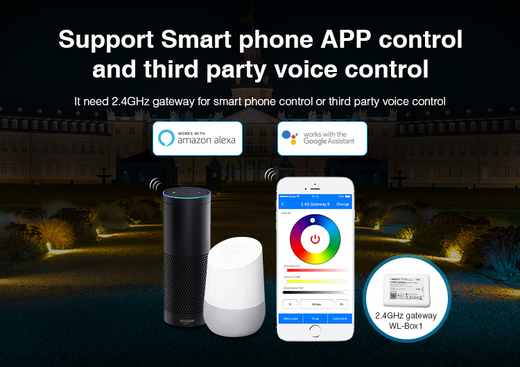 supports voice control via third party miboxer futc08