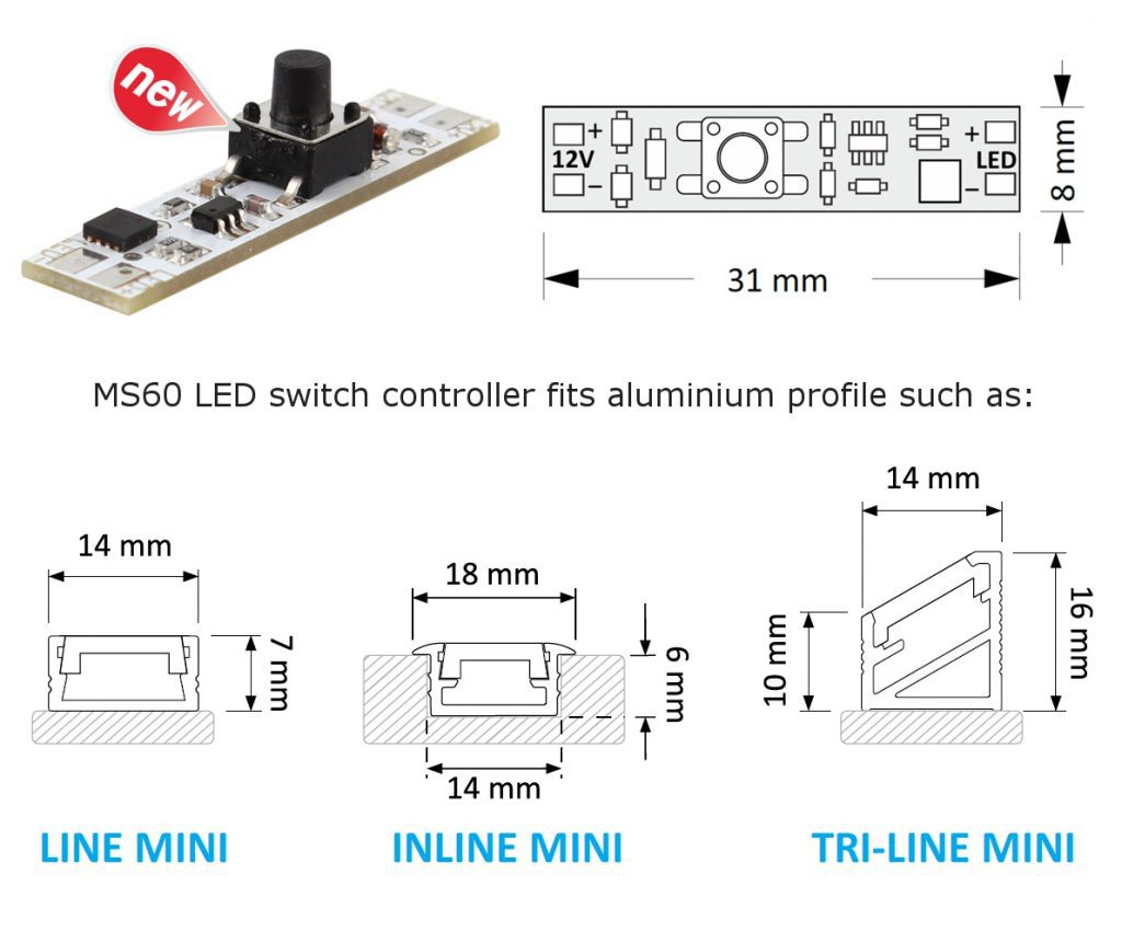 MS60 LED switch controller