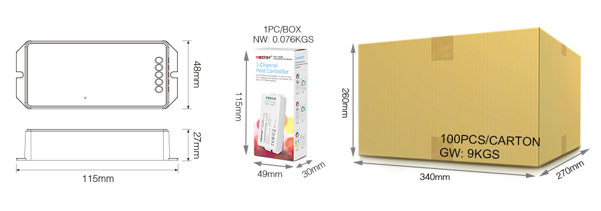 SYS-T1 system overview for outdoor MiBoxer lighting