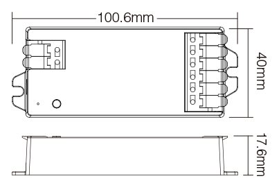 E3-RF 3 in 1 LED Controller (2.4GHz) product size