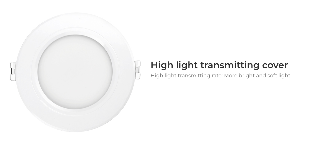 Side view of MiBoxer RGB+CCT LED downlight showing the slim profile and installation compatibility