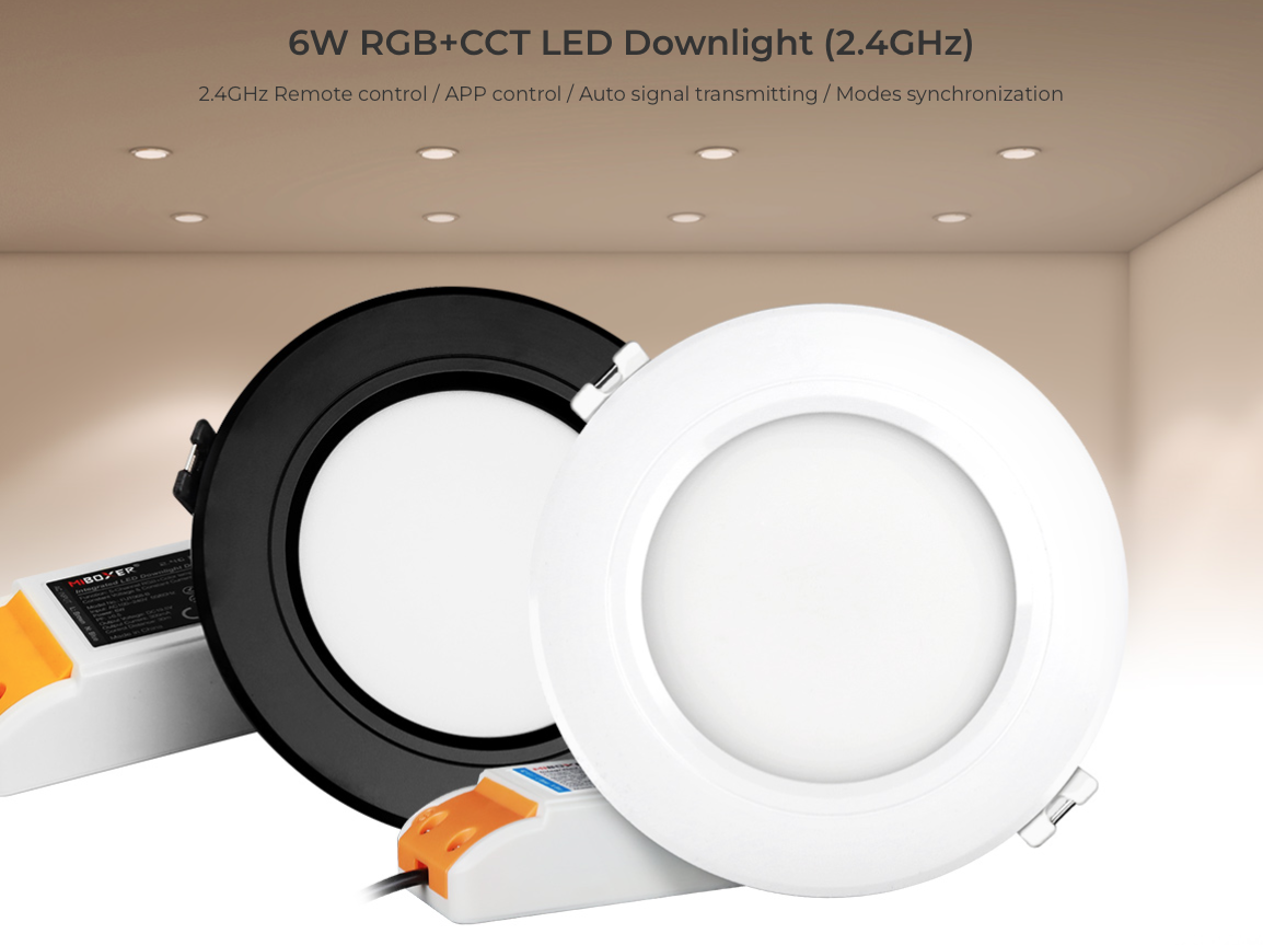 MiBoxer RGB+CCT downlight product dimensions and installation guide