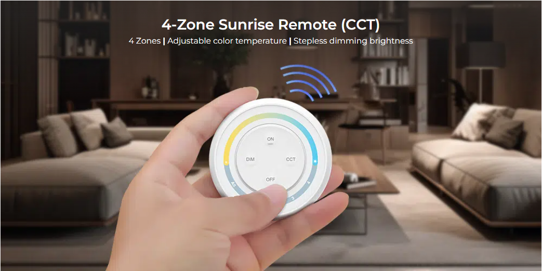 4 Zones | Adjustable color temperature | Stepless dimming brightness