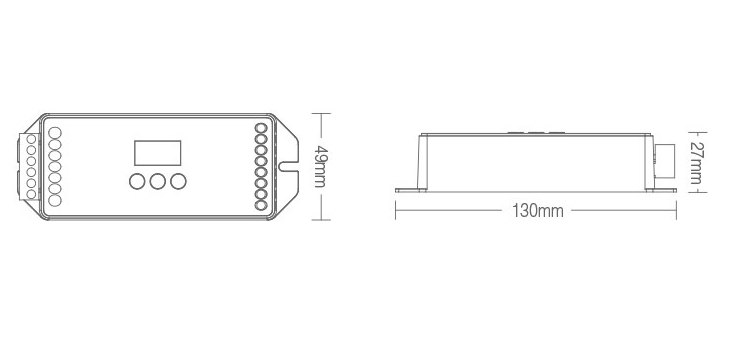 MiBoxer DALI 5 in 1 LED controller with connection wires displayed