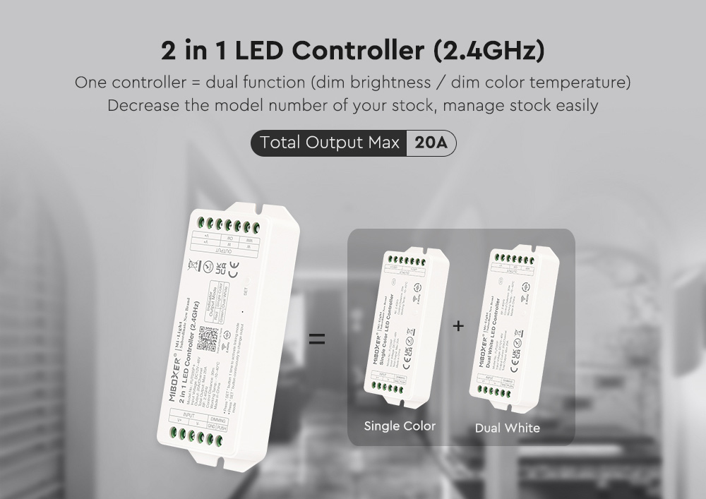 MiBoxer FUT035P+ dual-functionality LED controller front view