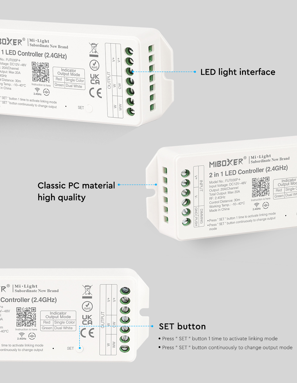 MiBoxer FUT035P+ LED controller in packaging