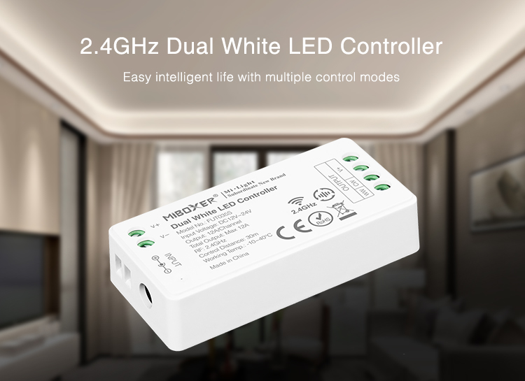 MiBoxer FUT035S dual white LED controller with screw terminals for easy wiring