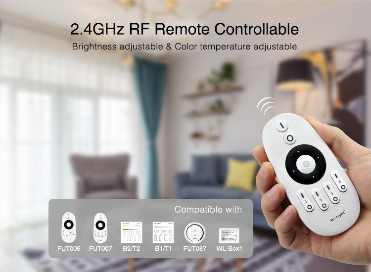 MiBoxer FUT035S LED controller for controlling colour temperature of CCT strips