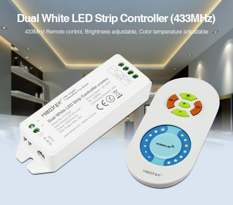 MiBoxer FUT040U dual white LED strip controller with compact design