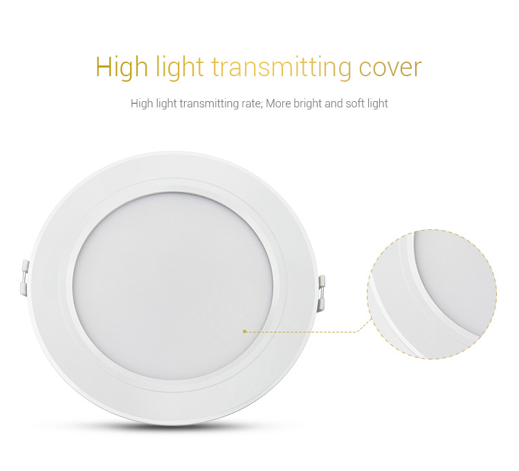 Mi-Light 9W RGB+CCT LED downlight FUT061 cover diffuser milky