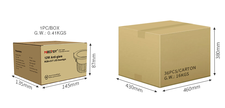 FUT071 LED ceiling lamp packaging contents