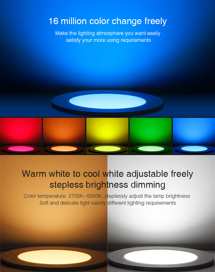 16 million colours to choose from FUT072 downlight